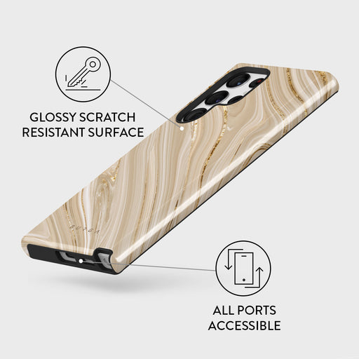 Full Glam - Beige Samsung Galaxy S22 Ultra Case 7