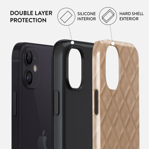 Simply Cream - Quilted iPhone 12 Case 6