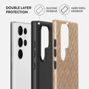Simply Cream - Quilted Samsung Galaxy S22 Ultra Case 6