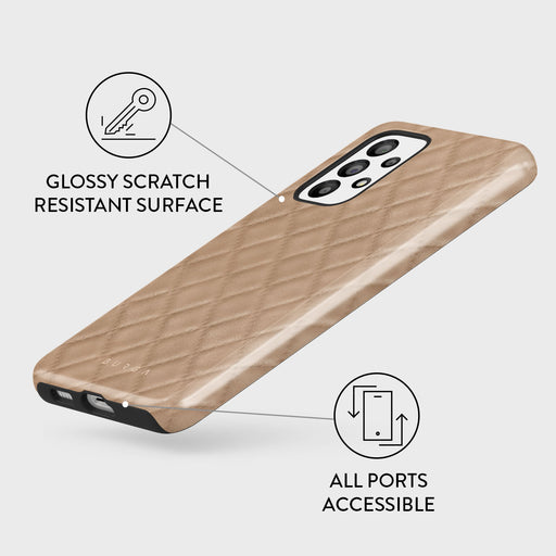 Simply Cream - Quilted Samsung Galaxy A73 Case 3