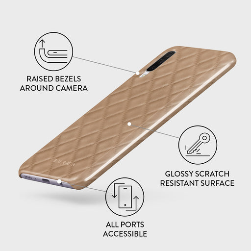 Simply Cream - Quilted Samsung Galaxy A70 Case 3