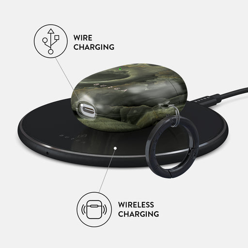 Misty Forest - Green Marble Google Pixel Buds A Case 3