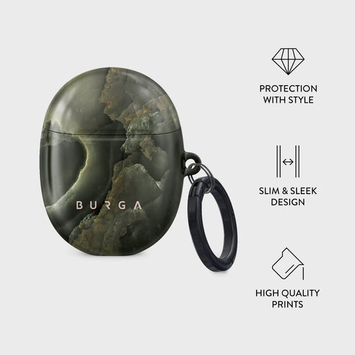 Misty Forest - Green Marble Google Pixel Buds A Case 4
