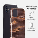 Fire Wood - Brown Marble iPhone 12 Mini Case 2