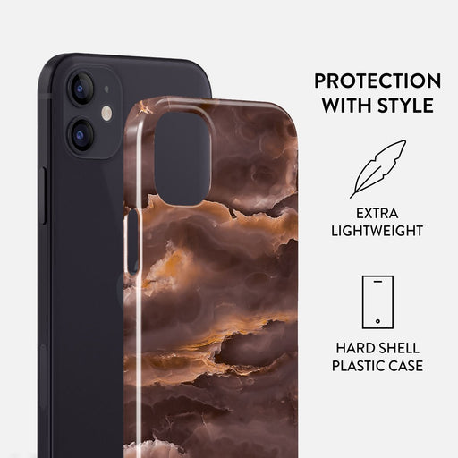 Fire Wood - Brown Marble iPhone 12 Mini Case 2