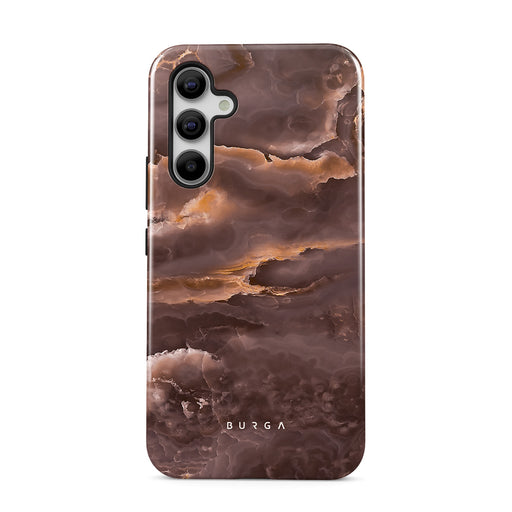 Fire Wood - Brown Marble Samsung Galaxy A54 Case 1