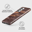 Fire Wood - Brown Marble Samsung Galaxy A53 Case 3
