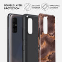 Fire Wood - Brown Marble Samsung Galaxy A51 4G Case 6