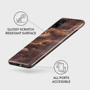 Fire Wood - Brown Marble Samsung Galaxy A51 4G Case 7