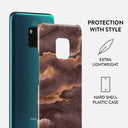 Fire Wood - Brown Marble Huawei Mate 20 Pro Case 2
