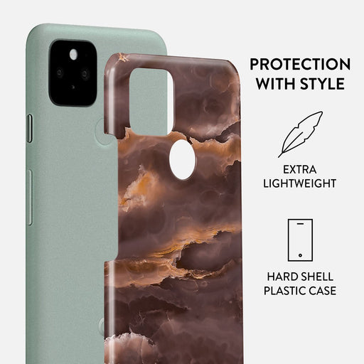 Fire Wood - Brown Marble Google Pixel 5 Case 2