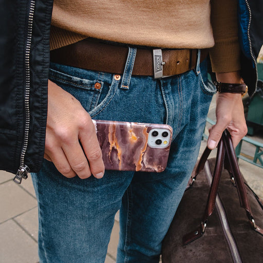Fire Wood - Brown Marble Samsung Galaxy A21s 4G Case 9