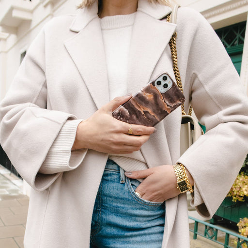 Fire Wood - Brown Marble Samsung Galaxy A51 4G Case 14