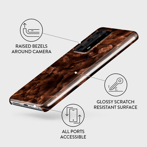 Toasted Chestnut - Brown Huawei P40 Pro Plus Case 3