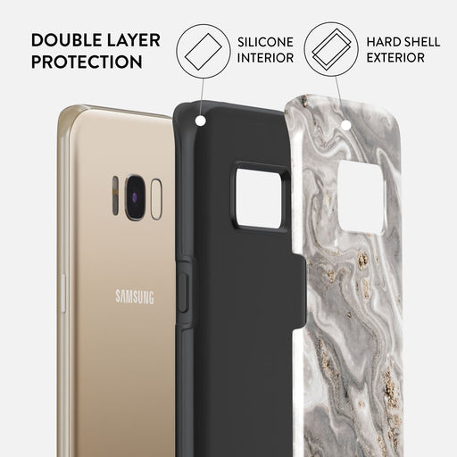 Snowstorm - Grey Marble Samsung Galaxy S8 Case 6