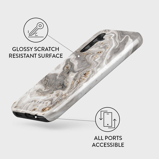 Snowstorm - Grey Marble Samsung Galaxy A14 5G Case 3