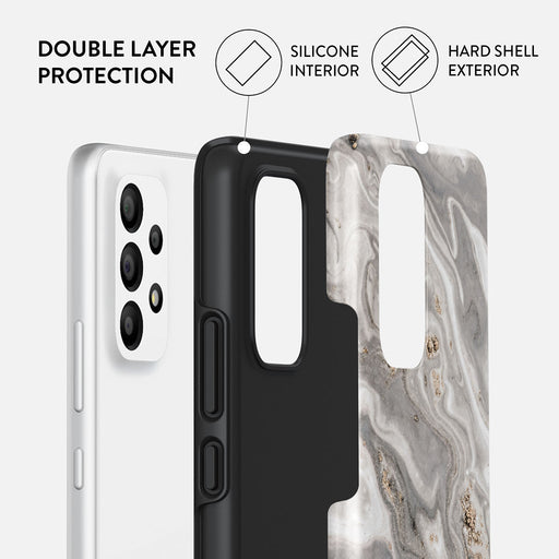 Snowstorm - Grey Marble Samsung Galaxy A33 Case 2