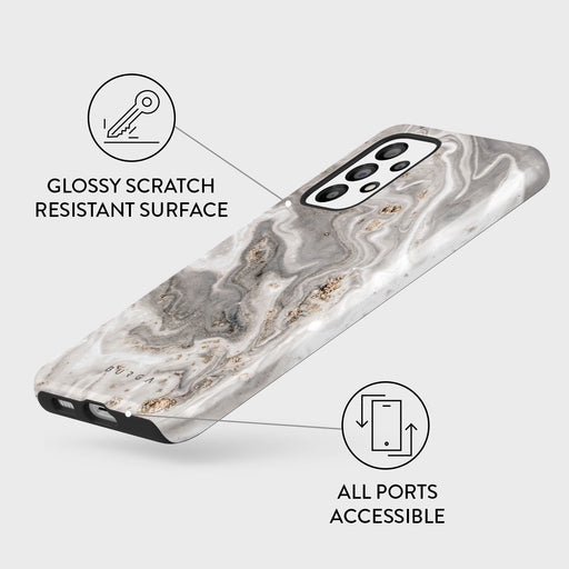 Snowstorm - Grey Marble Samsung Galaxy A33 Case 3