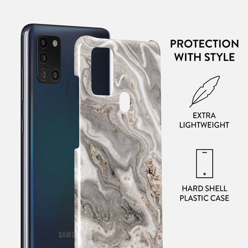 Snowstorm - Grey Marble Samsung Galaxy A21s 4G Case 2