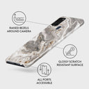 Snowstorm - Grey Marble Samsung Galaxy A21s 4G Case 3