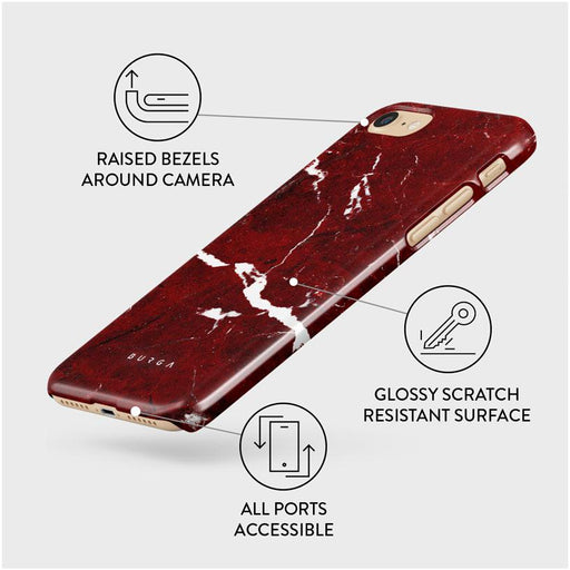 Iconic Red Ruby - Marble iPhone 7 / iPhone 8 Case 3