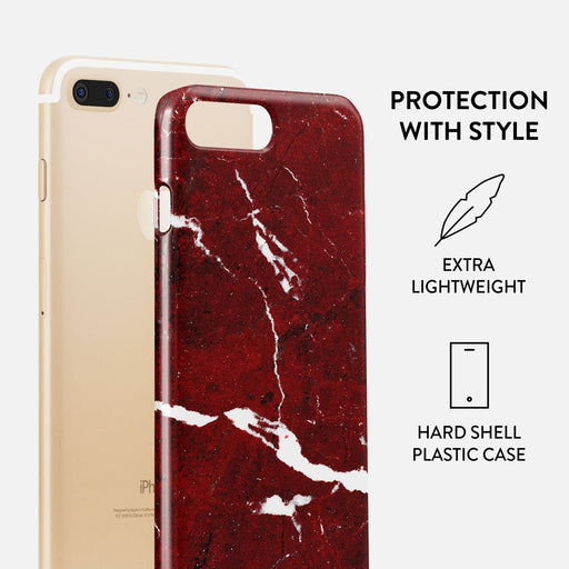 Iconic Red Ruby - Marble iPhone 7 Plus / 8 Plus Case 2