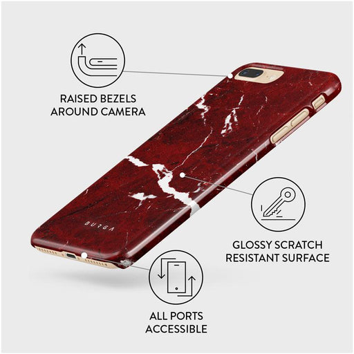 Iconic Red Ruby - Marble iPhone 7 Plus / 8 Plus Case 3