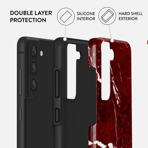 Iconic Red Ruby - Marble Samsung Galaxy S21 FE Case 2