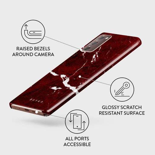 Iconic Red Ruby - Marble Samsung Galaxy Note 20 4G / 5G Case 3