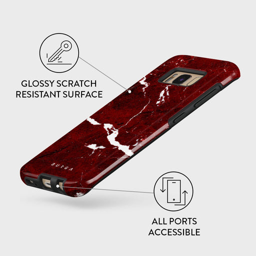 Iconic Red Ruby - Marble Samsung Galaxy S8 Case 7