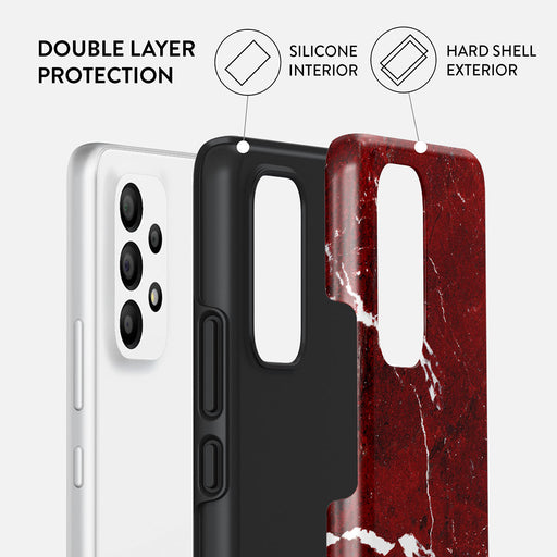 Iconic Red Ruby - Marble Samsung Galaxy A53 Case 2