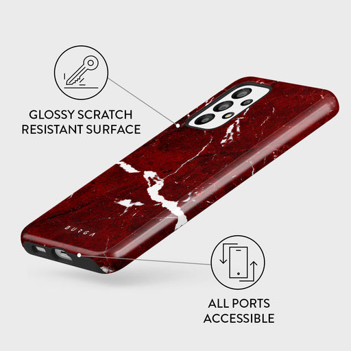 Iconic Red Ruby - Marble Samsung Galaxy A53 Case 3