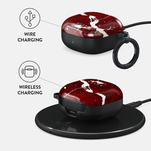 Iconic Red Ruby - Marble Samsung Galaxy Buds Live Case 3