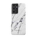 Satin White - Marble Samsung Galaxy S21 Ultra Case 1
