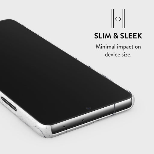 Satin White - Marble Samsung Galaxy S21 Ultra Case 4