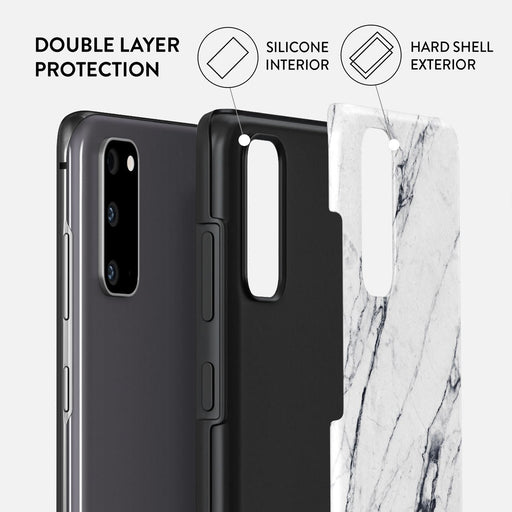 Satin White - Marble Samsung Galaxy S20 FE 4G / 5G Case 6
