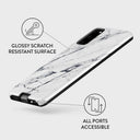 Satin White - Marble Samsung Galaxy S20 FE 4G / 5G Case 7