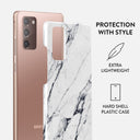 Satin White - Marble Samsung Galaxy Note 20 4G / 5G Case 2