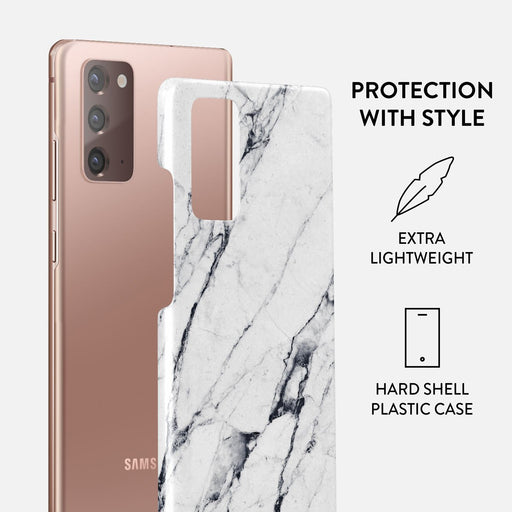 Satin White - Marble Samsung Galaxy Note 20 4G / 5G Case 2
