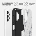 Satin White - Marble Samsung Galaxy A13 4G Case 2