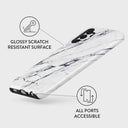 Satin White - Marble Samsung Galaxy A13 4G Case 3