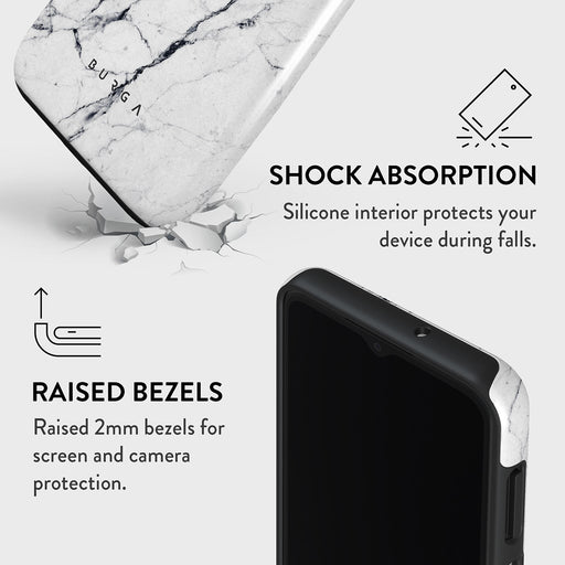 Satin White - Marble Samsung Galaxy A13 4G Case 4