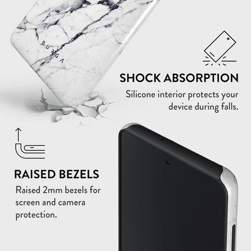 Satin White - Marble Samsung Galaxy A51 4G Case 8