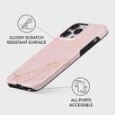 Peachy Gold - Pink Marble iPhone 13 Pro Max Case 7