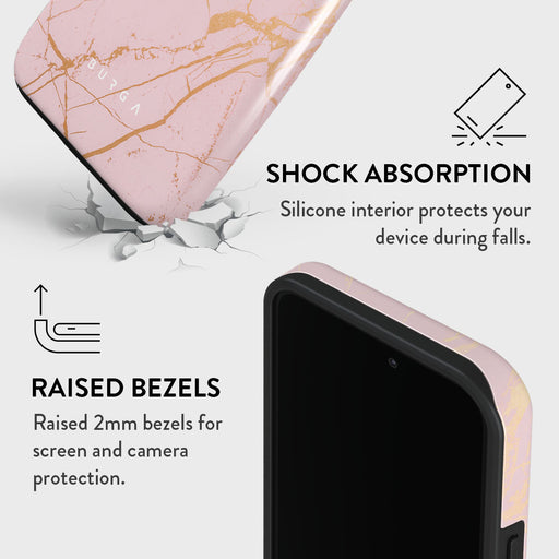 Peachy Gold - Pink Marble iPhone 13 Pro Max Case 8