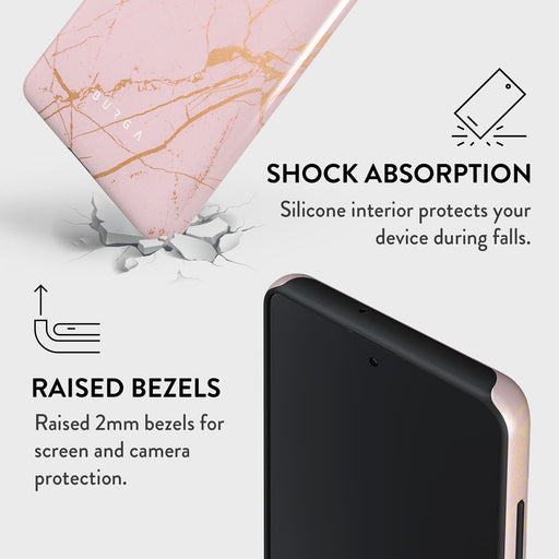 Peachy Gold - Pink Marble Samsung Galaxy A51 4G Case 8
