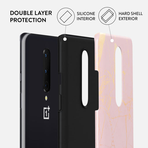 Peachy Gold - Pink Marble OnePlus 8 Case 2