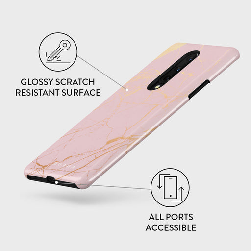 Peachy Gold - Pink Marble OnePlus 8 Case 3