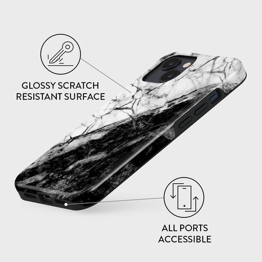Fatal Contradiction - Black & White Marble iPhone 14 Plus Case 7