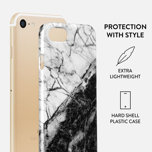 Fatal Contradiction - Black & White Marble iPhone SE (2020) Case 2